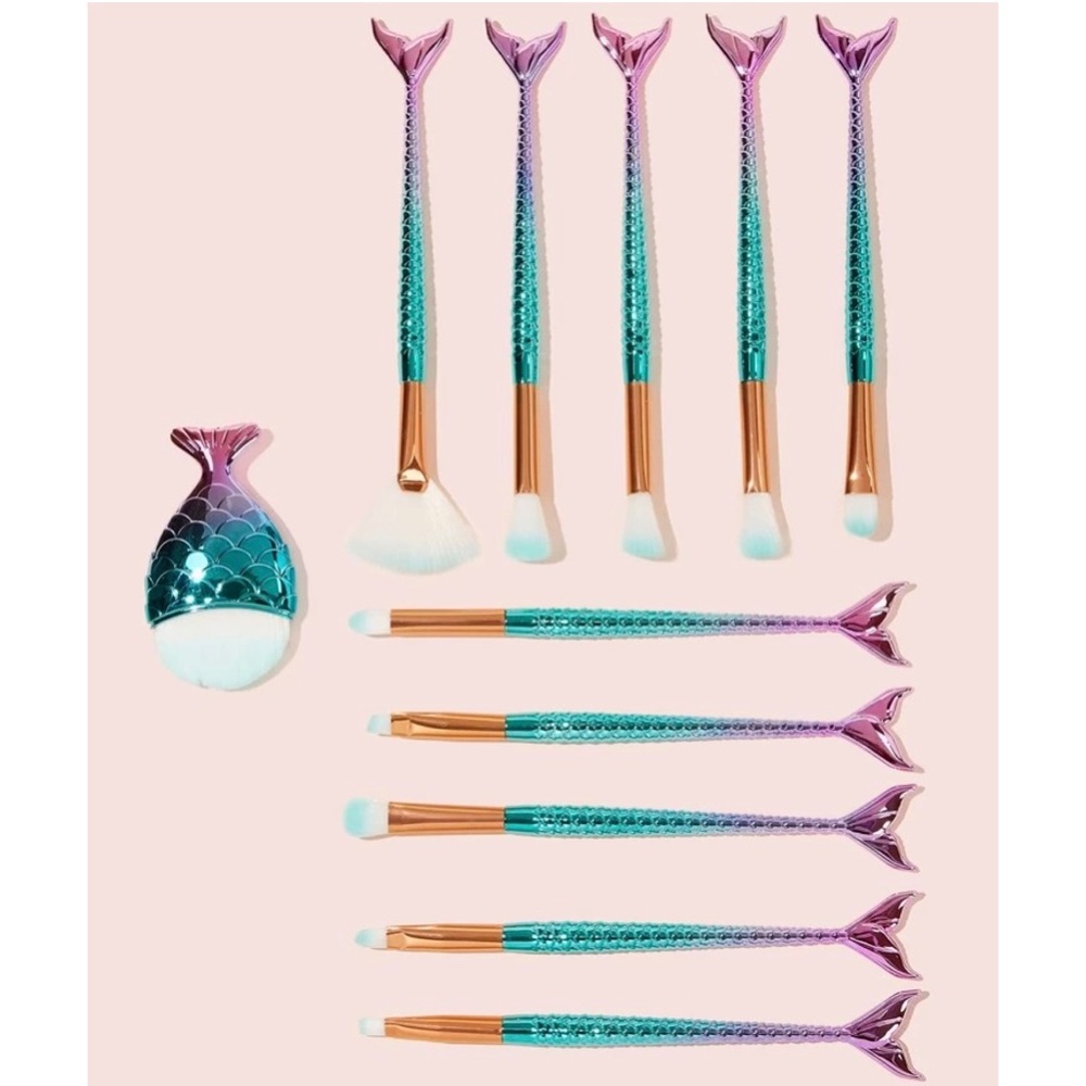 11 Pcs Mermaid Makeup Brush - Picture 2 of 4